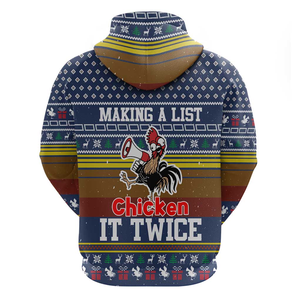 Chicken It Twice Christmas Hoodie Xmas Holiday Patterns - Wonder Print Shop