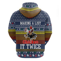 Chicken It Twice Christmas Hoodie Xmas Holiday Patterns - Wonder Print Shop