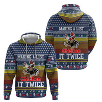 Chicken It Twice Christmas Hoodie Xmas Holiday Patterns - Wonder Print Shop