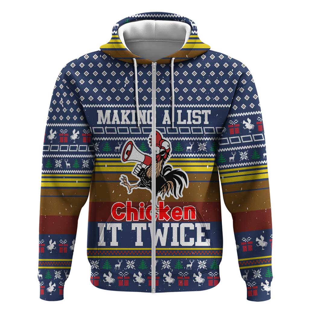 Chicken It Twice Christmas Hoodie Xmas Holiday Patterns - Wonder Print Shop