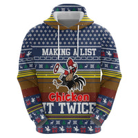 Chicken It Twice Christmas Hoodie Xmas Holiday Patterns - Wonder Print Shop