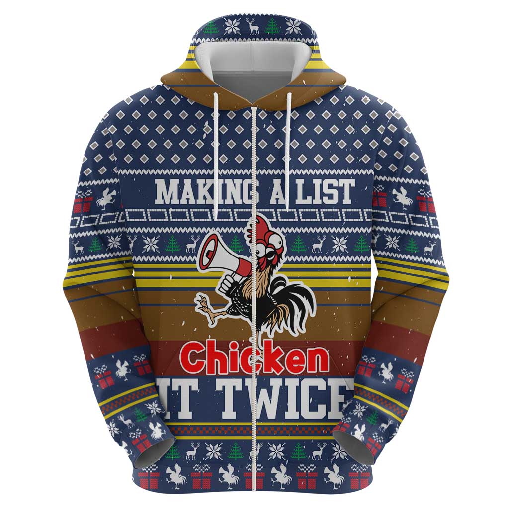 Chicken It Twice Christmas Hoodie Xmas Holiday Patterns - Wonder Print Shop
