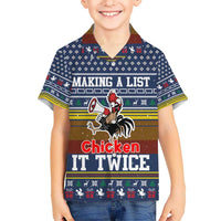 Chicken It Twice Christmas Kid Hawaiian Shirt Xmas Holiday Patterns - Wonder Print Shop