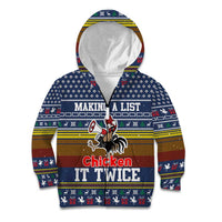 Chicken It Twice Christmas Kid Hoodie Xmas Holiday Patterns - Wonder Print Shop