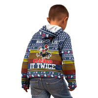 Chicken It Twice Christmas Kid Hoodie Xmas Holiday Patterns - Wonder Print Shop