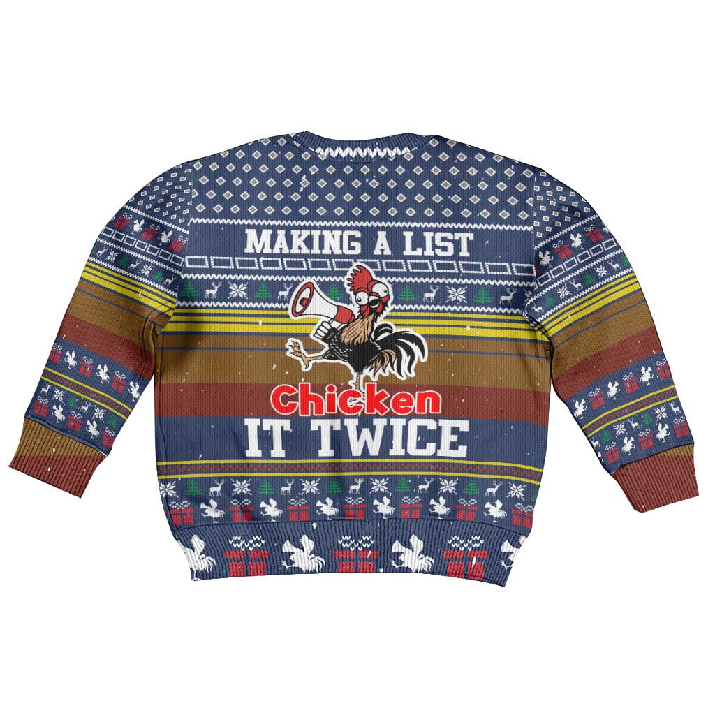 Chicken It Twice Christmas Kid Ugly Christmas Sweater Xmas Holiday Patterns - Wonder Print Shop