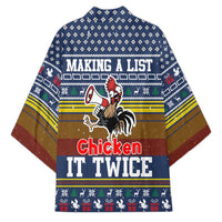 Chicken It Twice Christmas Kimono Xmas Holiday Patterns - Wonder Print Shop