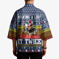 Chicken It Twice Christmas Kimono Xmas Holiday Patterns - Wonder Print Shop