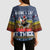 Chicken It Twice Christmas Kimono Sleeve Blouse Xmas Holiday Patterns - Wonder Print Shop