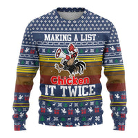 Chicken It Twice Christmas Ugly Christmas Sweater Xmas Holiday Patterns - Wonder Print Shop