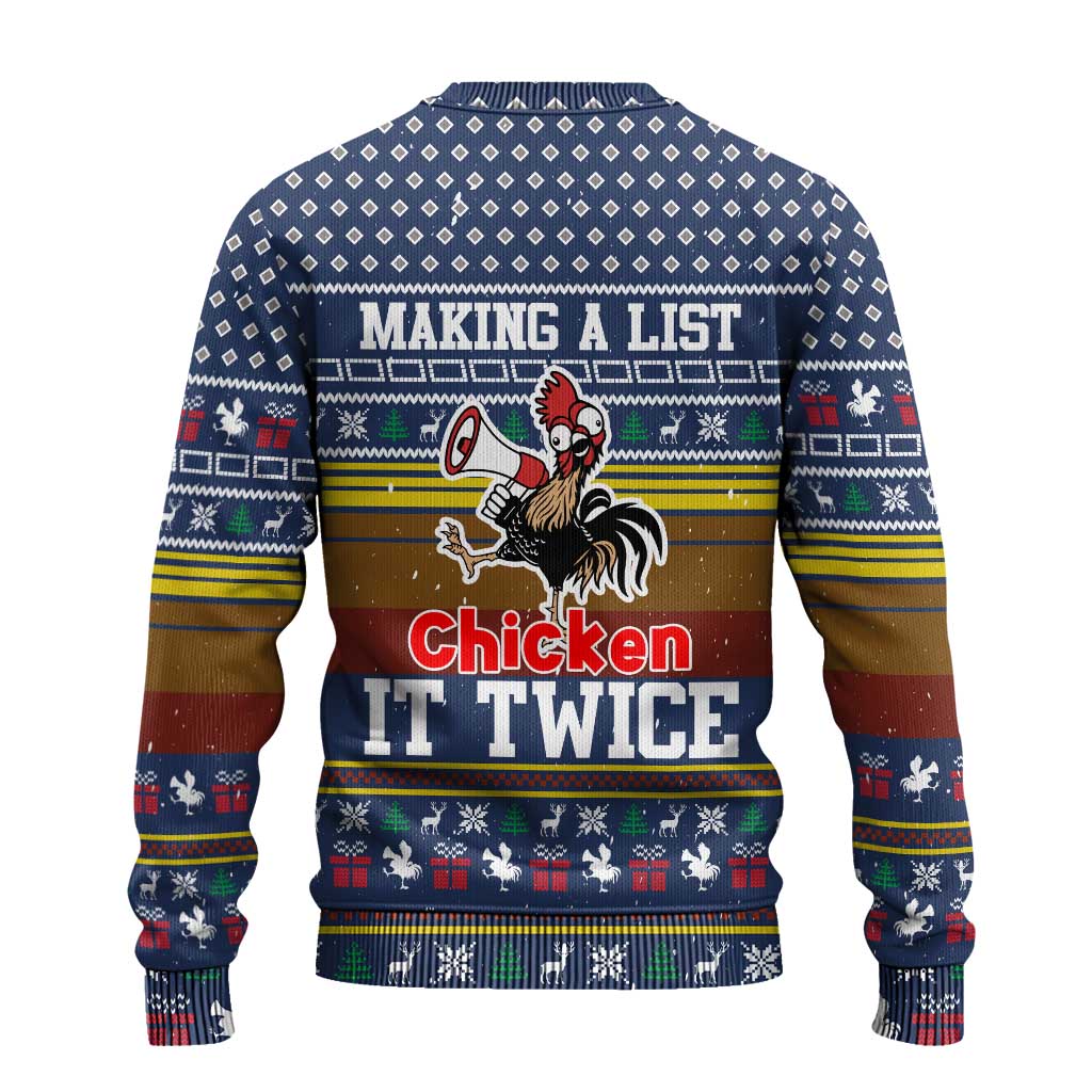 Chicken It Twice Christmas Ugly Christmas Sweater Xmas Holiday Patterns - Wonder Print Shop