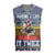 Chicken It Twice Christmas Knitted V-Neck Vest Xmas Holiday Patterns - Wonder Print Shop