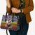 Chicken It Twice Christmas Leather Bag Xmas Holiday Patterns - Wonder Print Shop