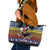 Chicken It Twice Christmas Leather Tote Bag Xmas Holiday Patterns - Wonder Print Shop