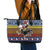 Chicken It Twice Christmas Leather Tote Bag Xmas Holiday Patterns - Wonder Print Shop