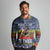 Chicken It Twice Christmas Long Sleeve Polo Shirt Xmas Holiday Patterns - Wonder Print Shop
