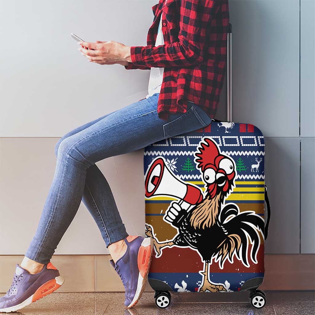 Chicken It Twice Christmas Luggage Cover Xmas Holiday Patterns - Wonder Print Shop