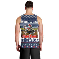 Chicken It Twice Christmas Men Tank Top Xmas Holiday Patterns - Wonder Print Shop