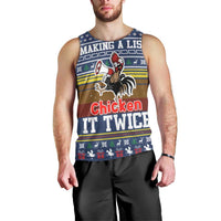Chicken It Twice Christmas Men Tank Top Xmas Holiday Patterns - Wonder Print Shop