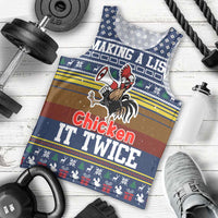 Chicken It Twice Christmas Men Tank Top Xmas Holiday Patterns - Wonder Print Shop