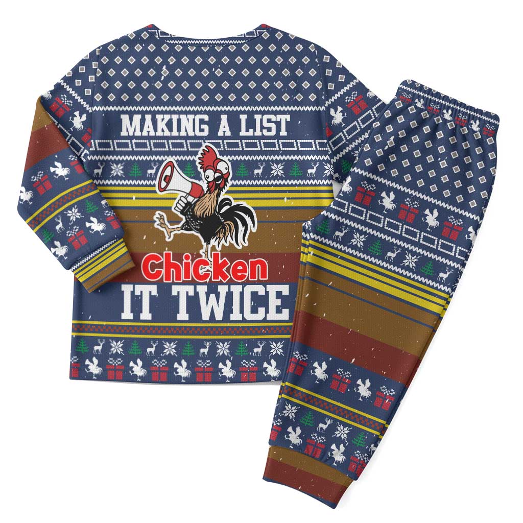 Chicken It Twice Christmas Pajama Set Xmas Holiday Patterns - Wonder Print Shop