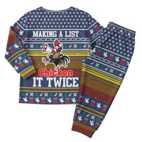 Chicken It Twice Christmas Pajama Set Xmas Holiday Patterns - Wonder Print Shop