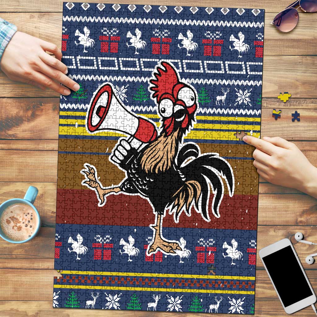 Chicken It Twice Christmas Puzzle Xmas Holiday Patterns - Wonder Print Shop