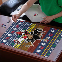 Chicken It Twice Christmas Puzzle Xmas Holiday Patterns - Wonder Print Shop