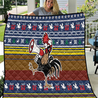 Chicken It Twice Christmas Quilt Xmas Holiday Patterns - Wonder Print Shop