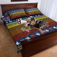 Chicken It Twice Christmas Quilt Bed Set Xmas Holiday Patterns - Wonder Print Shop