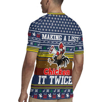 Chicken It Twice Christmas Rugby Jersey Xmas Holiday Patterns - Wonder Print Shop