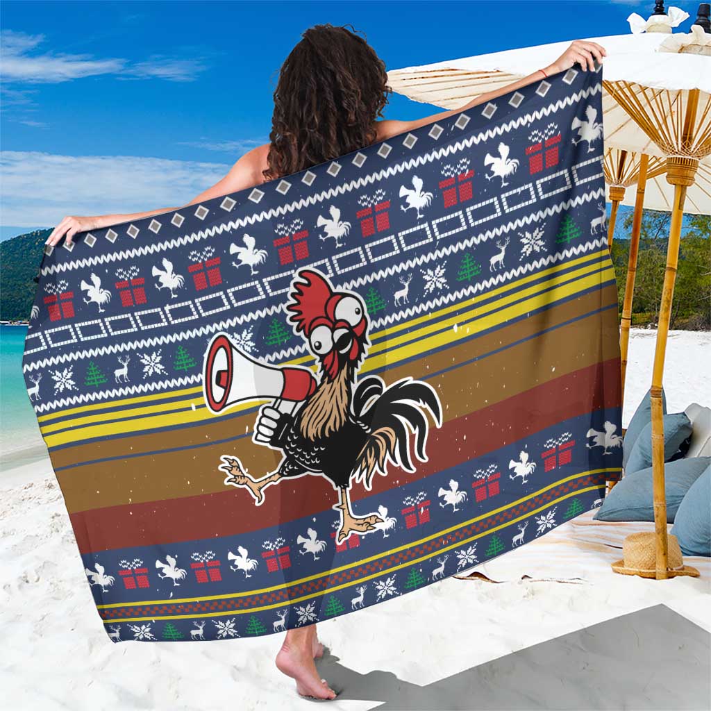 Chicken It Twice Christmas Sarong Xmas Holiday Patterns - Wonder Print Shop