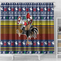Chicken It Twice Christmas Shower Curtain Xmas Holiday Patterns - Wonder Print Shop