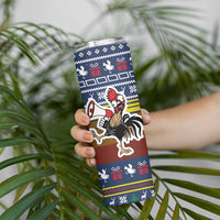 Chicken It Twice Christmas Skinny Tumbler Xmas Holiday Patterns - Wonder Print Shop