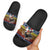 Chicken It Twice Christmas Slide Sandals Xmas Holiday Patterns - Wonder Print Shop