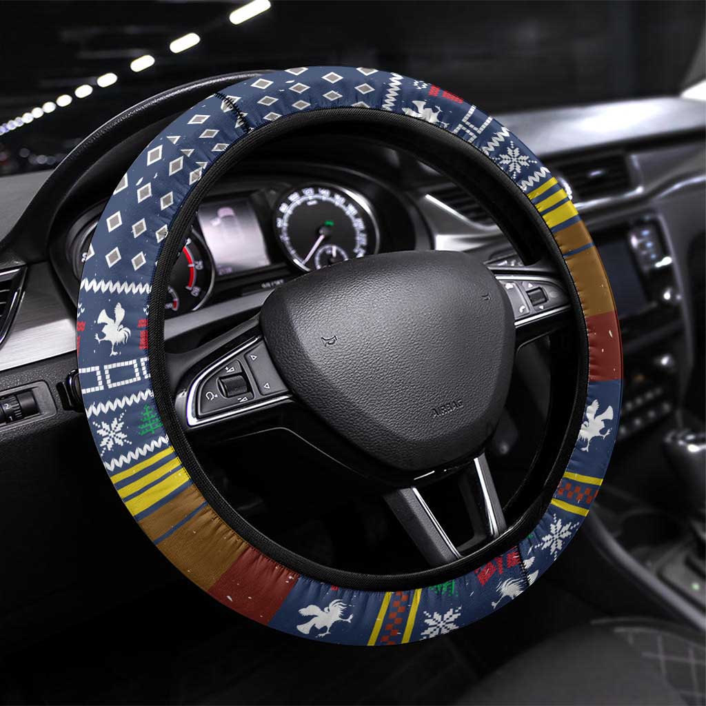 Chicken It Twice Christmas Steering Wheel Cover Xmas Holiday Patterns - Wonder Print Shop