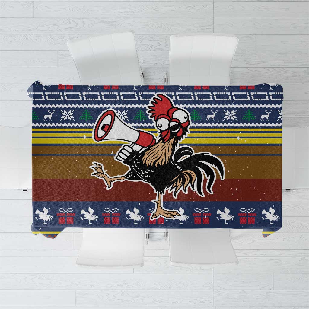 Chicken It Twice Christmas Tablecloth Xmas Holiday Patterns - Wonder Print Shop