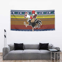 Chicken It Twice Christmas Tapestry Xmas Holiday Patterns - Wonder Print Shop