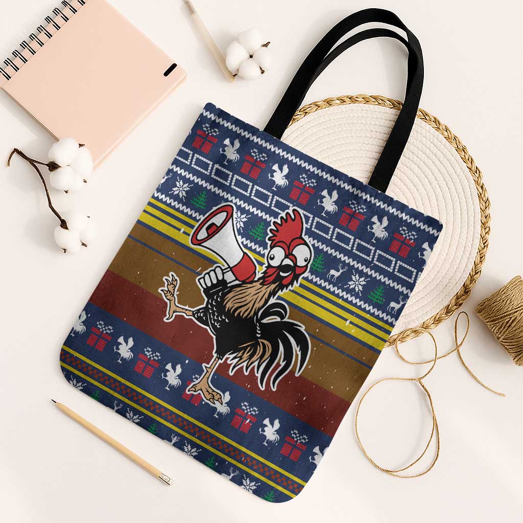 Chicken It Twice Christmas Tote Bag Xmas Holiday Patterns - Wonder Print Shop