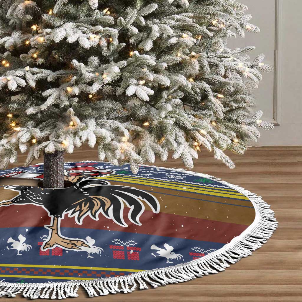 Chicken It Twice Christmas Tree Skirt Xmas Holiday Patterns - Wonder Print Shop