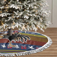 Chicken It Twice Christmas Tree Skirt Xmas Holiday Patterns - Wonder Print Shop
