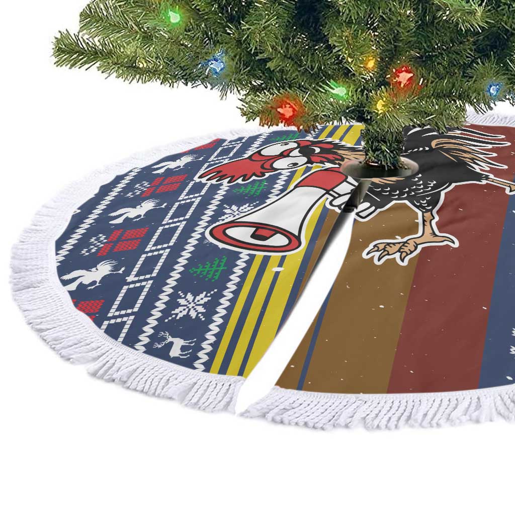 Chicken It Twice Christmas Tree Skirt Xmas Holiday Patterns - Wonder Print Shop