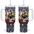 Chicken It Twice Christmas Tumbler With Handle Xmas Holiday Patterns - Wonder Print Shop