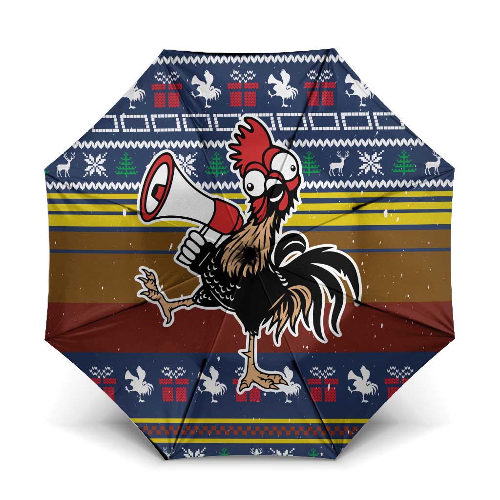 Chicken It Twice Christmas Umbrella Xmas Holiday Patterns - Wonder Print Shop