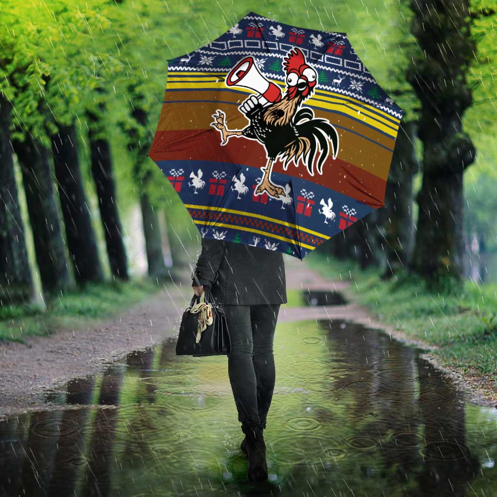 Chicken It Twice Christmas Umbrella Xmas Holiday Patterns - Wonder Print Shop