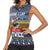 Chicken It Twice Christmas Women Sleeveless Polo Shirt Xmas Holiday Patterns - Wonder Print Shop