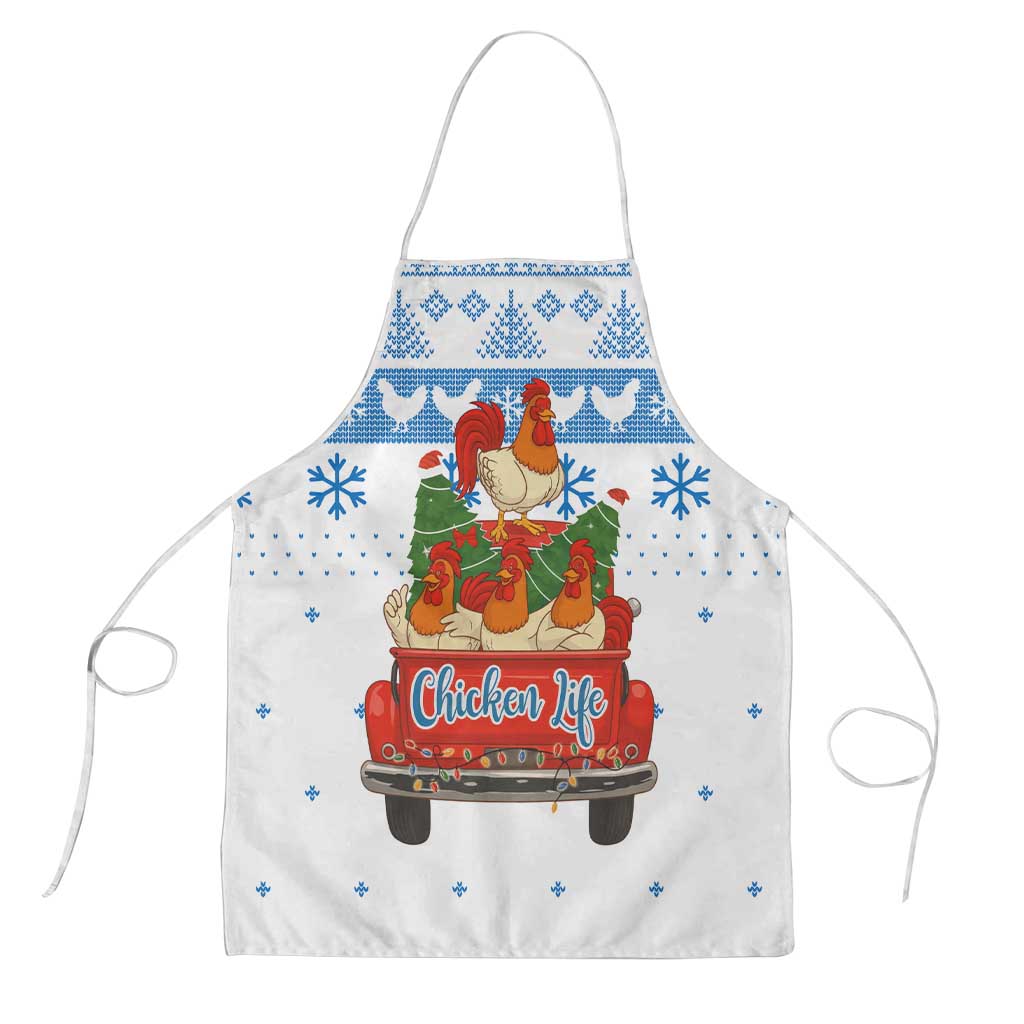 Chicken Life Christmas Apron Xmas Holiday Patterns - Wonder Print Shop