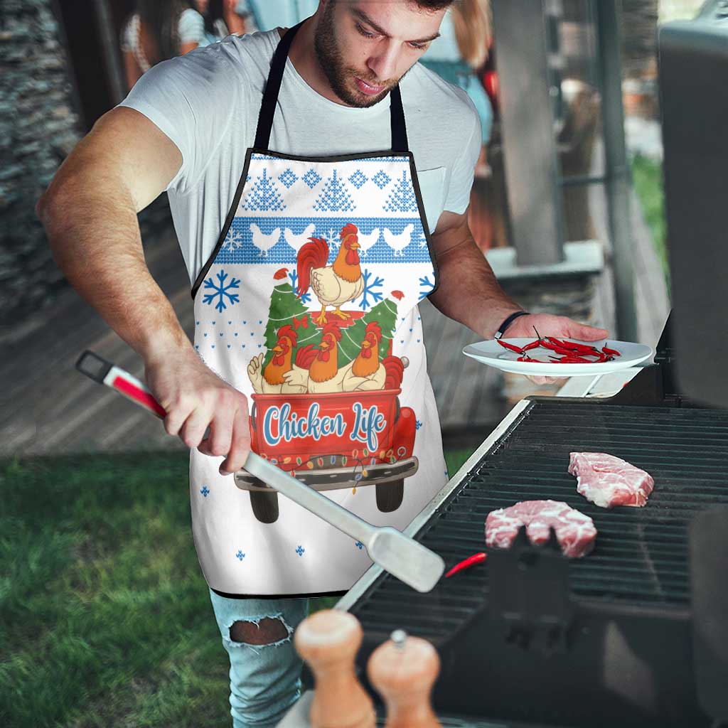 Chicken Life Christmas Apron Xmas Holiday Patterns - Wonder Print Shop
