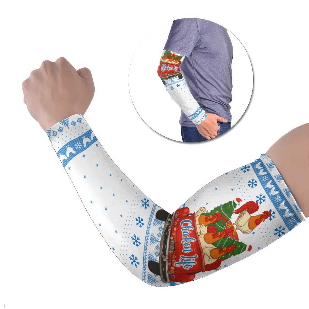 Chicken Life Christmas Arm Sleeves Xmas Holiday Patterns - Wonder Print Shop