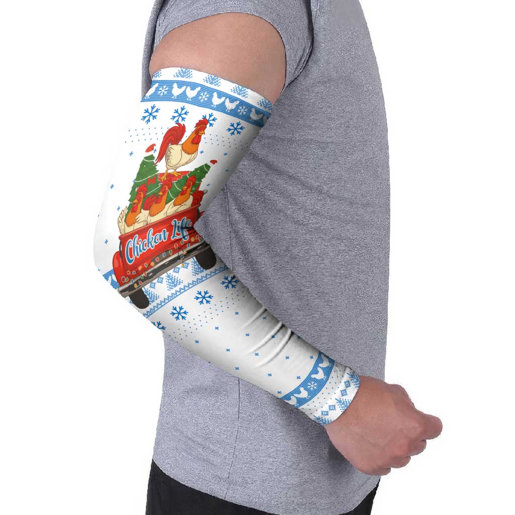 Chicken Life Christmas Arm Sleeves Xmas Holiday Patterns - Wonder Print Shop